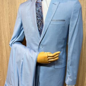 Terno Poliviscose Azul Bebê
